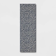 28"x84" Botanical Washable Runner Rug Indigo - Threshold