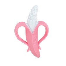 Nuby NanaNubs Banana Massaging Toothbrush - Baby 1 Count Pack of 1 , Pink