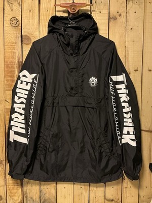 HUF Thrasher Tour De Stoops Packable Anorak Windbreaker Hoodie
