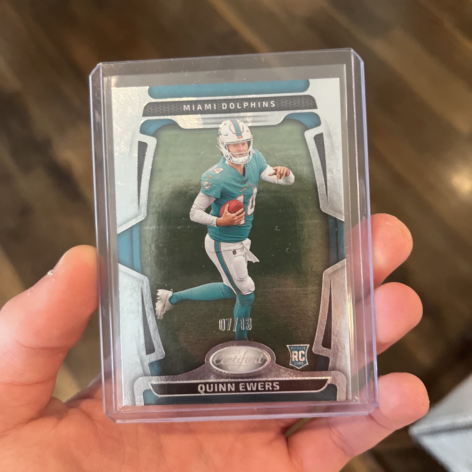 Quinn Ewers 2025 Certified FOTL Mirror Silver Exclusive 7/13 Dolphins No. 111