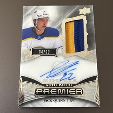 2023-24 UD premier Jack Quinn Acetate Premier Rookie Auto Patch /99!! True RPA
