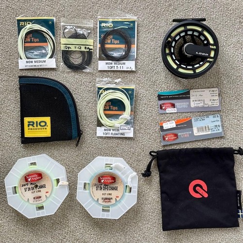 LOOP Q 6/8 Fly Reel Set w/ ST Shooting Head Extra Tips Bag Minor Wear ...