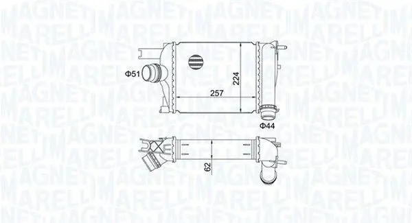 Radiatore intercooler 351319205170 MAGNETI MARELLI per DACIA RENAULT