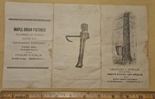 1895 PARK SLOPE BROOKLYN MAPLE SYRUP  Fixture Spout Stelle Illustrated Brochure 