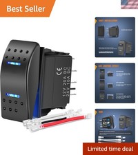 High-Performance Waterproof Rocker Switch - 20A DPDT for Marine  Automotive