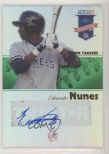 2008 TRISTAR PROjections Green Reflectives 50/50 Eduardo Nunez #122 Auto 1c1
