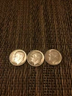 Roosevelt Silver Dime Lot 1953P  1957P and 1958D
