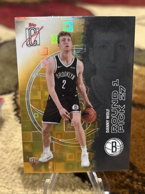 Danny Wolf Yellow Pandora SP Rookie 2025-26 Topps Signature Class #123 RC Nets