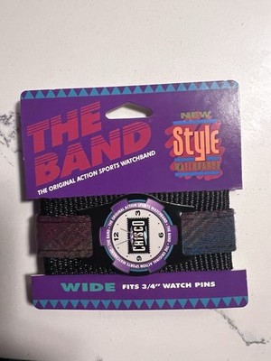 90s Dead Stock Flannel Watch Band The Band Chisco Nylon Sports Band Vintage Y2K