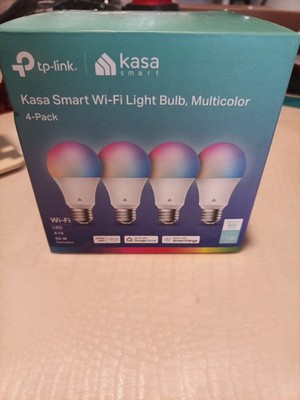 Kasa Smart Wifi Bulbs - Full Color Changing Dimmable A19, 9W 800 Lumens, 4 Pack