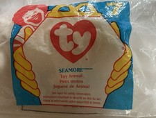 TY McDonald's Teenie Beanie - 7 SEAMORE the Seal 1997  4.5 inch - New in bag