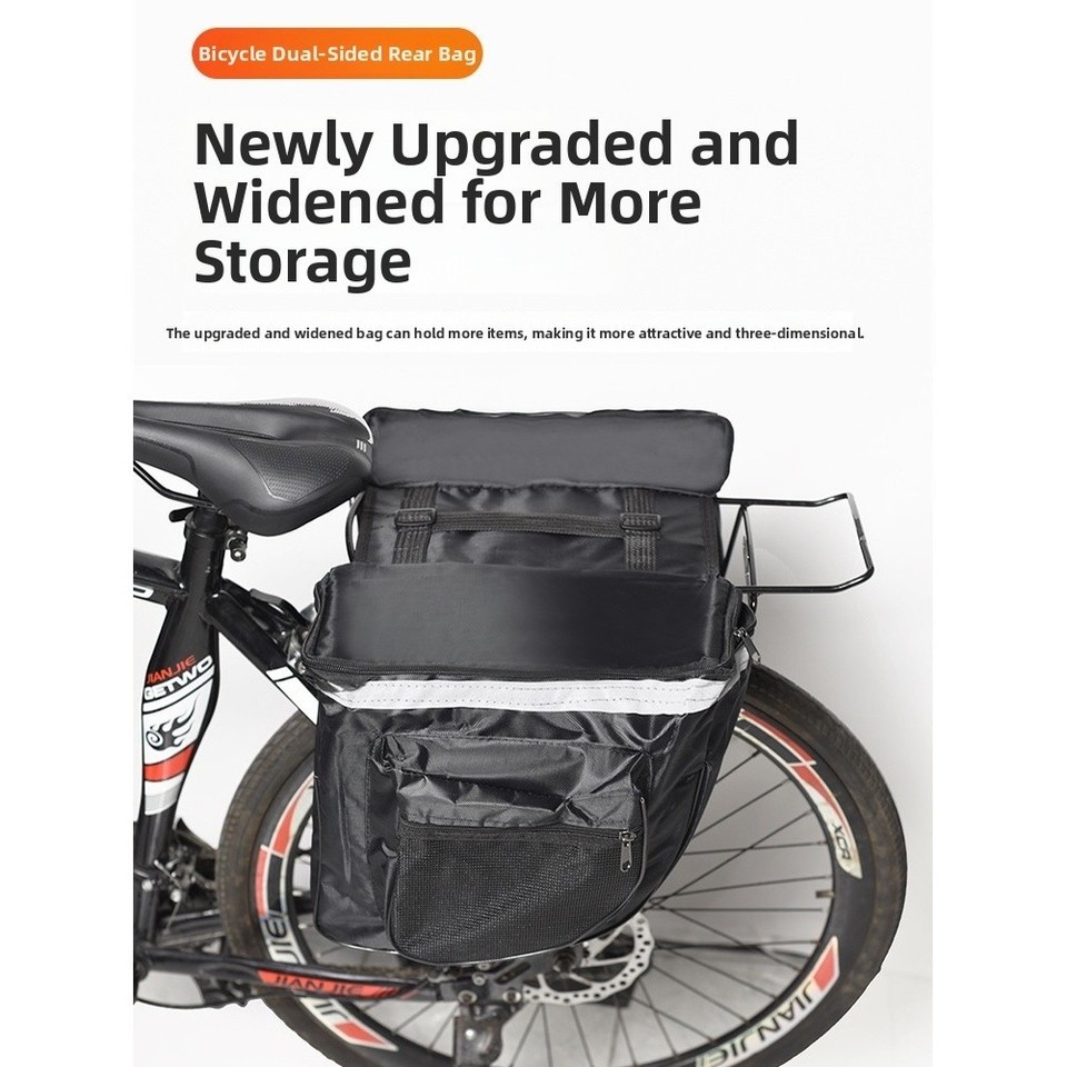 Mtn Rack Rear Bike Rack Water Resistant 600D Bicycle Rear Rack Pannier Bag 30x26x11cm for ...