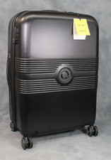 Image of Delsey Paris Flanerie Suitcase 4 Wheel Spinner 66cm / 24" 70L All Black Case New