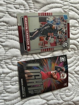 marvin harrison jr Rookie Card Arizona Cardinals Lot Includes Patch