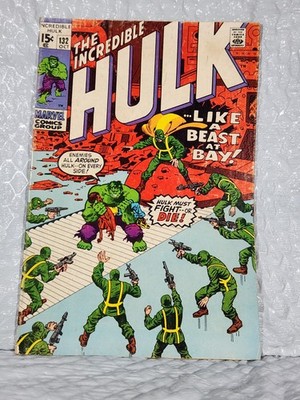 Incredible Hulk 132 Roy Thomas Herb Trimpe HYDRA App Early Bronze Age 1970