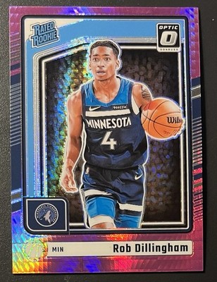 2024-25 Panini Optic Rob Dillingham #259 Pink Hyper Prizm RC (E)