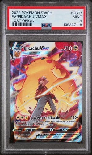 Pikachu Vmax TG17/TG30 Lost Origin Pokemon PSA 9