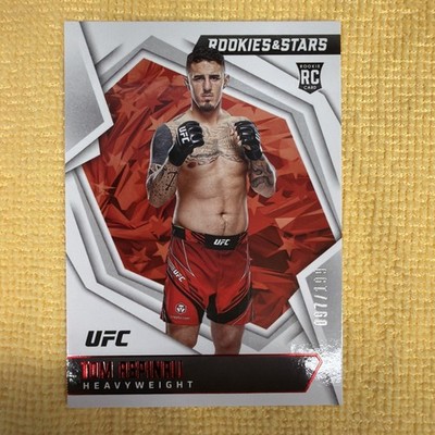 2022 Panini Chronicles UFC Rookies and Stars Red 97/199 Tom Aspinall RC Champ