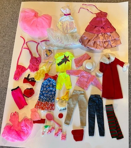 Vintage Untagged Barbie Clothing Lot of 20+ Pieces 1990's Some Accessories