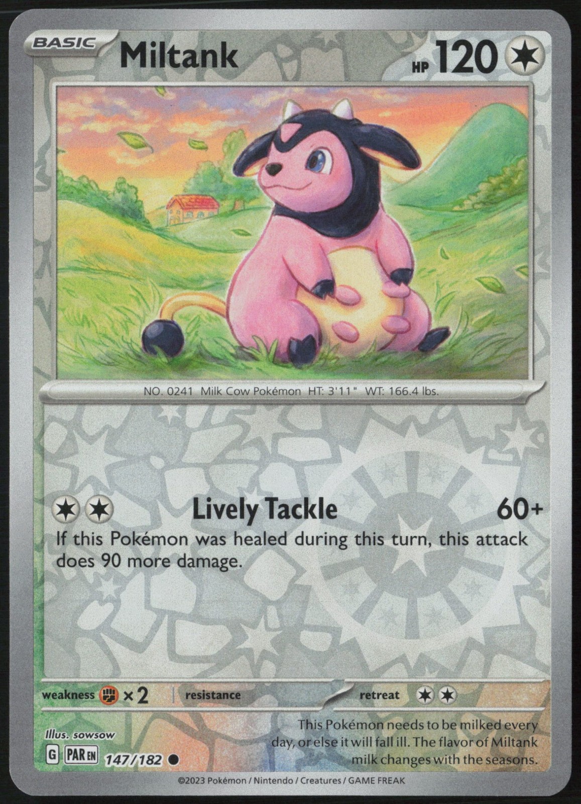Miltank 147/182 Paradox Rift Common Reverse Holofoil EN Pokemon NM