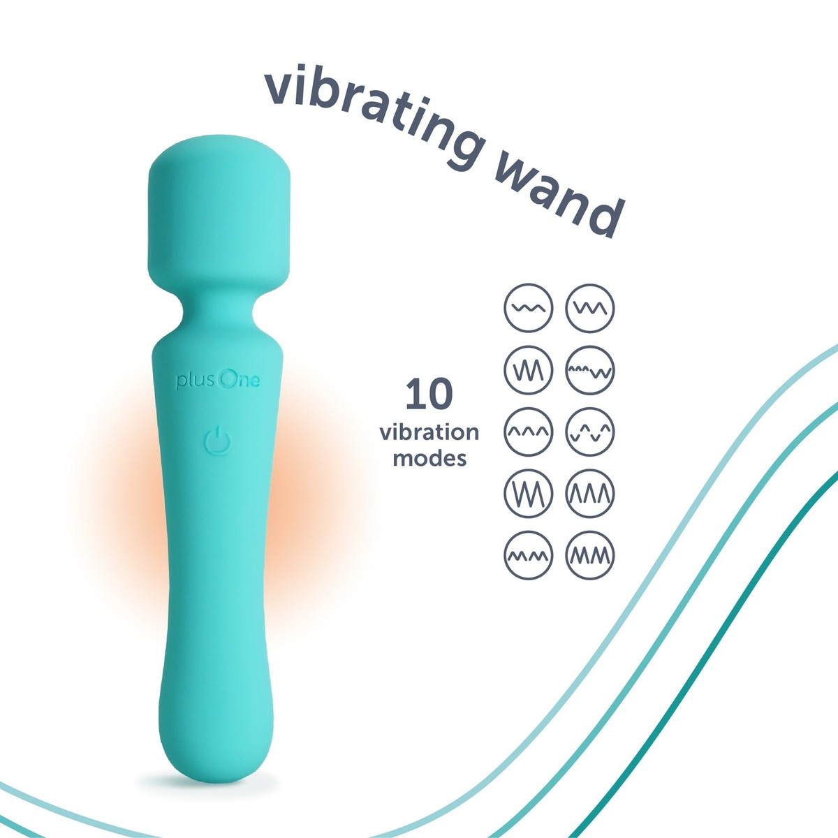 plusOne Vibrating Soft Touch Wand, 10 Vibration Settings, Waterproof | eBay