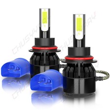Led Headlight Kit 9007 Hb5 6000k White Hilo 600w Bulb For Saturn Ion 2003-2007