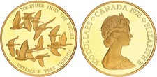 Kanada 100 Dollar 1978 12 Wildg&auml;nse 1/2 oz Gold PP  130581