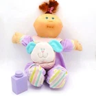 Cabbage Patch Kids 1989 Transitional  Doll Red Hair Purple Outfit Preemie