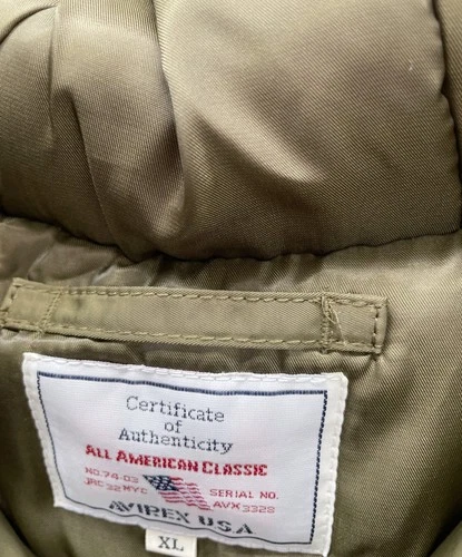 Avirex Puffer Jacket Men's Size XL Olive New image 3