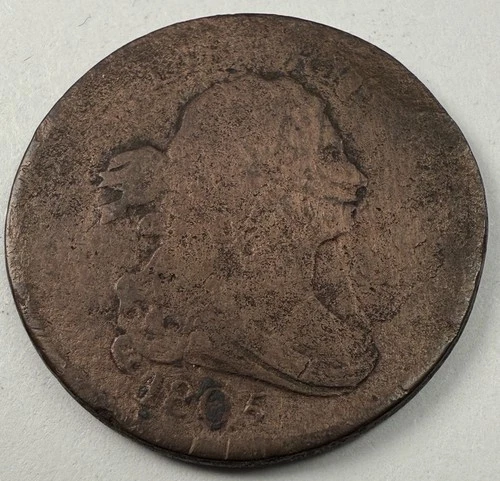 Photo of a 1805-P Half Cent from an eBay listing that sold on Jul 21, 2026