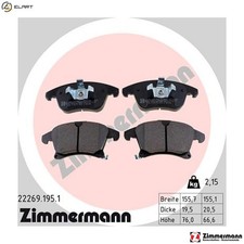 BRAKE PAD SET DISC BRAKE 22269.195.1 FOR FORD MONDEO/V/Turnier/Hatchback 1.0L