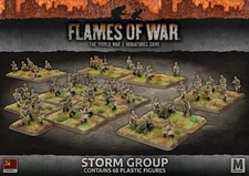 Flames of War SBX52 Storm Group (65 Figures) Plastic Gaming Miniatures