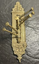 Vintage The Bombay Company Brass Wall Mount Swing Arm Coat Tie Belt Holder Rack