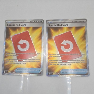 Pokémon Chaos Rising x2 Speacial Red Card 113-086 Holo Trainer