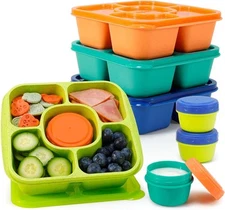 Caperci Original Lunchable Snack Containers for Kids & Adults - Jewel Brights 