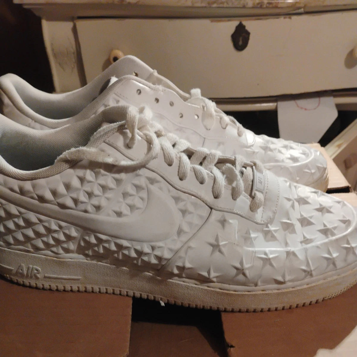 Nike Air Force 1 LV8 3D Stars Triple White 789104-100 Excellent Condition 11.5 s-l1200.jpg main image 4