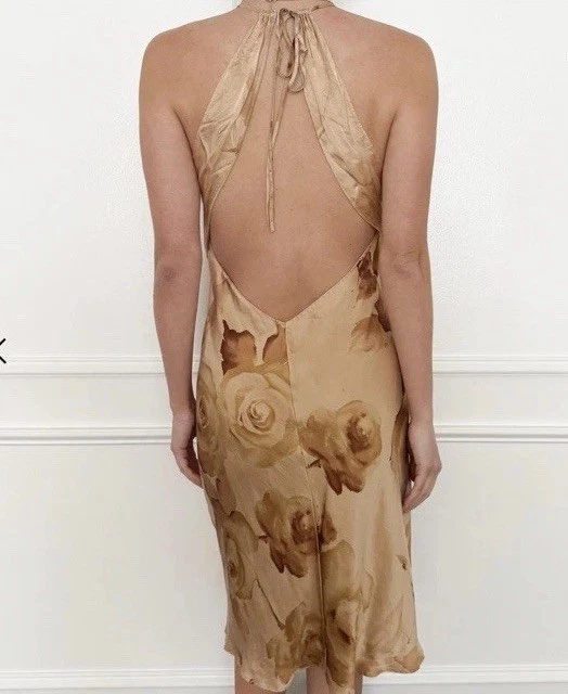 UNDERCOVER Abito vintage Victoria's Secret taglia S oro bustier slip ottime condizioni