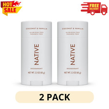 Native Coconut Vanilla Deodorant Twin Pack 2x2.3oz Aluminum Free, 24 Protection
