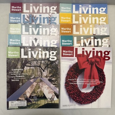 RARE: FULL YEAR 1995 Martha Stewart Living Ten Issues W/ RECIPE CARDS Nos 26-35