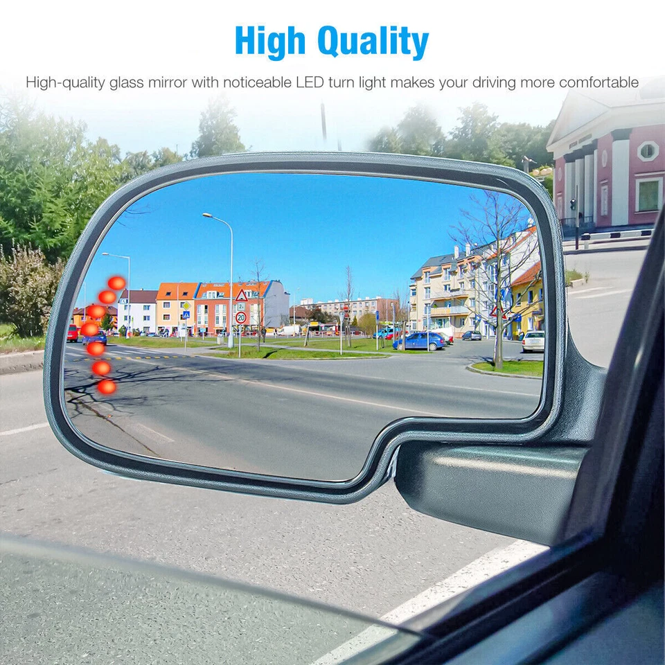 Mirror Glass Heated Turn Signal Driver Side LH for 2003-2007 Chevy GMC Cadillac Foto 3 de 4