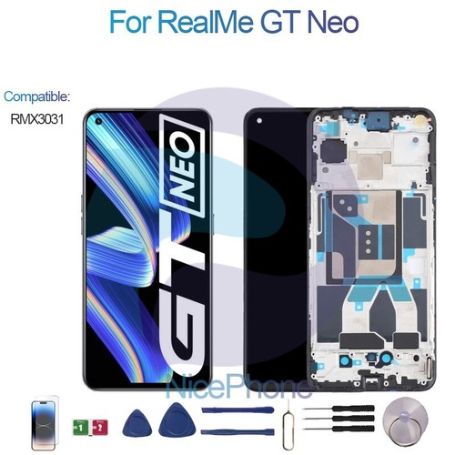 Do Realme GT NEO RMX3031 OLED LCD Wyświetlacz Ekran Dotykowy digitizer + Odcisk palca - Zdjęcie 6 z 7