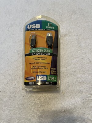 New Sealed Belkin 10  / 3 Meters USB Extension Cable A Plug / A Receptacle