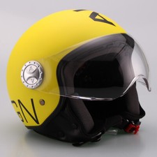 Casco Demi-Jet Giallo/Nero Opaco Visiera Elicotterista AL Signature Mod.101