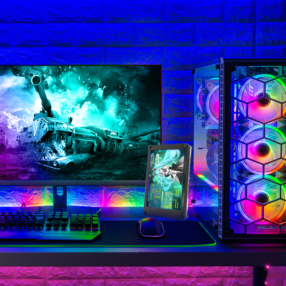 AU 3.5 inch IPS CPU GPU RAM HDD Monitor Display USB Secondary Screen ...