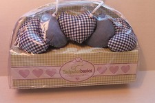 Tadpoles Basics Musical Heart Mobile for Baby Crib Blue  White Gingham Hearts