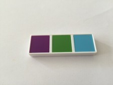 Domino violet vert bleu pièce détachée Chromino Deluxe les dominos de couleur