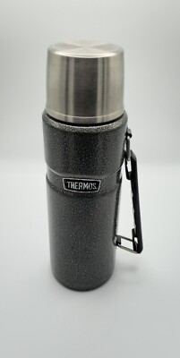 Genuine Thermos Brand Stainless Steel Wide Mouth Gray Clean Great Shape READ!