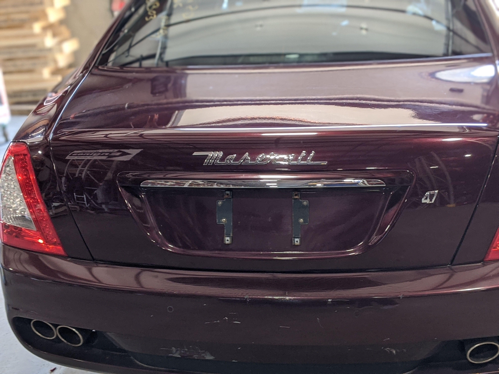 2009 Maserati Quattroport OEM Trunk Decklid Bordeaux Pontevecchio