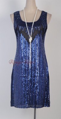blue 1920s dress