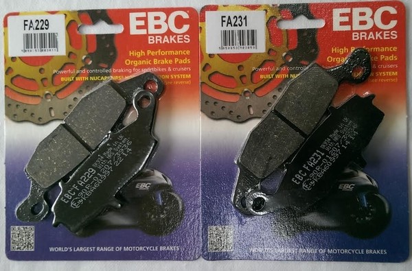 Ebc Organic Front BremsbeläGe Satz FüR Kawasaki GPZ1100 1995-1998 (2 StüCk)-image